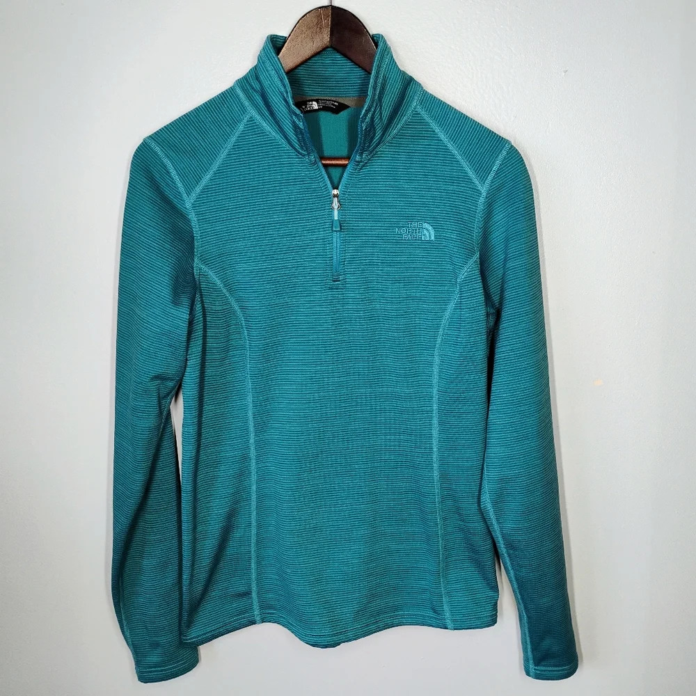The North Face Fleece Lined Active Outdoor Pullover Sweater Turquoise Size Small